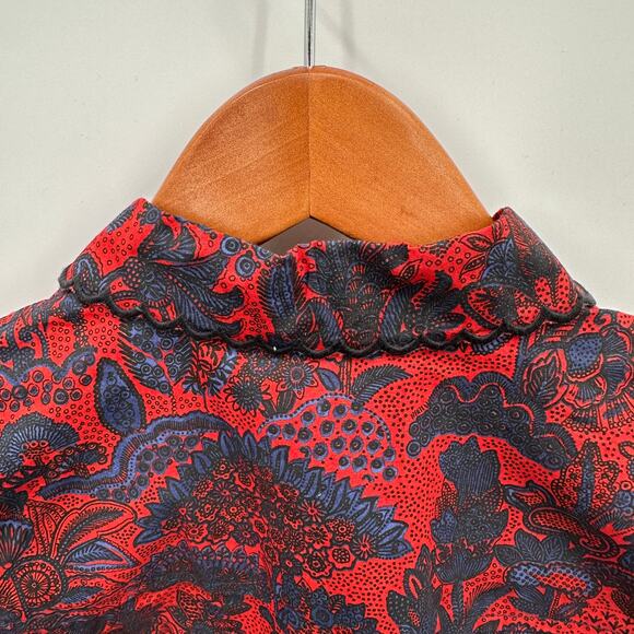J.CREW NWT Scallop-ruffle perfect slim shirt in Ratti® poinsettia paisley // 2 - Picture 11 of 11